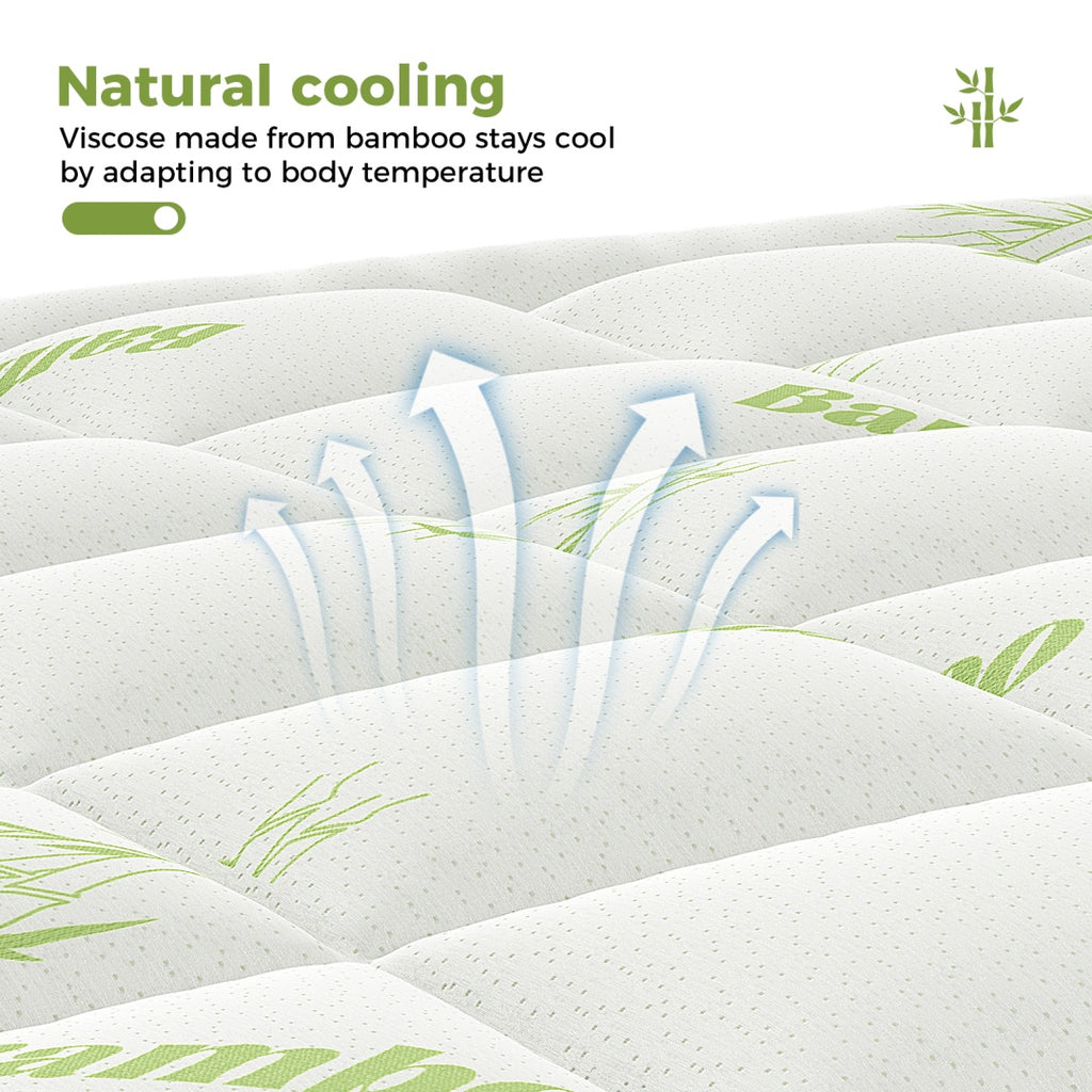 Mattress Protector, Thickened Mattress Pad With Bamboo Fiber Viscose Filling