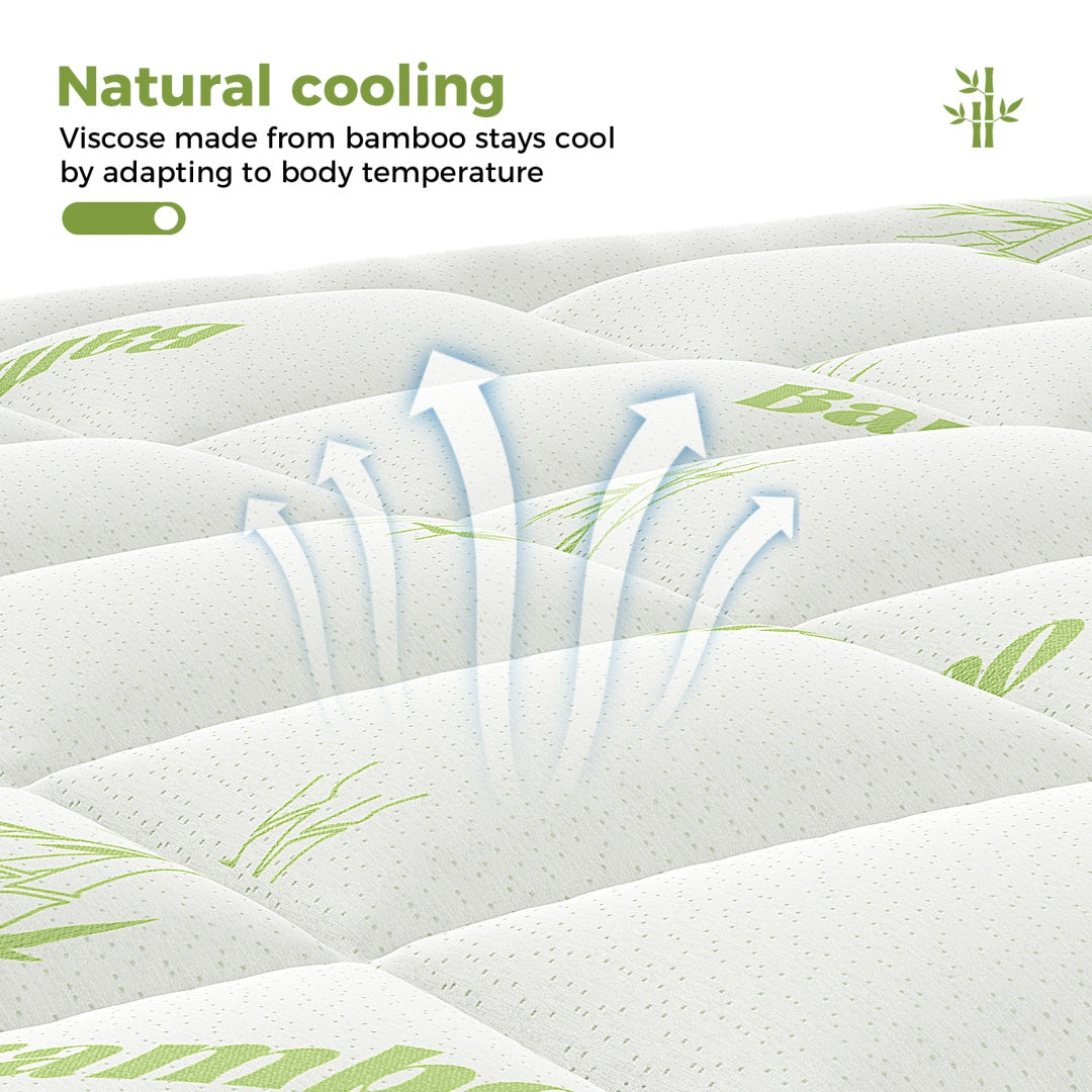 Mattress Protector, Thickened Mattress Pad With Bamboo Fiber Viscose Filling