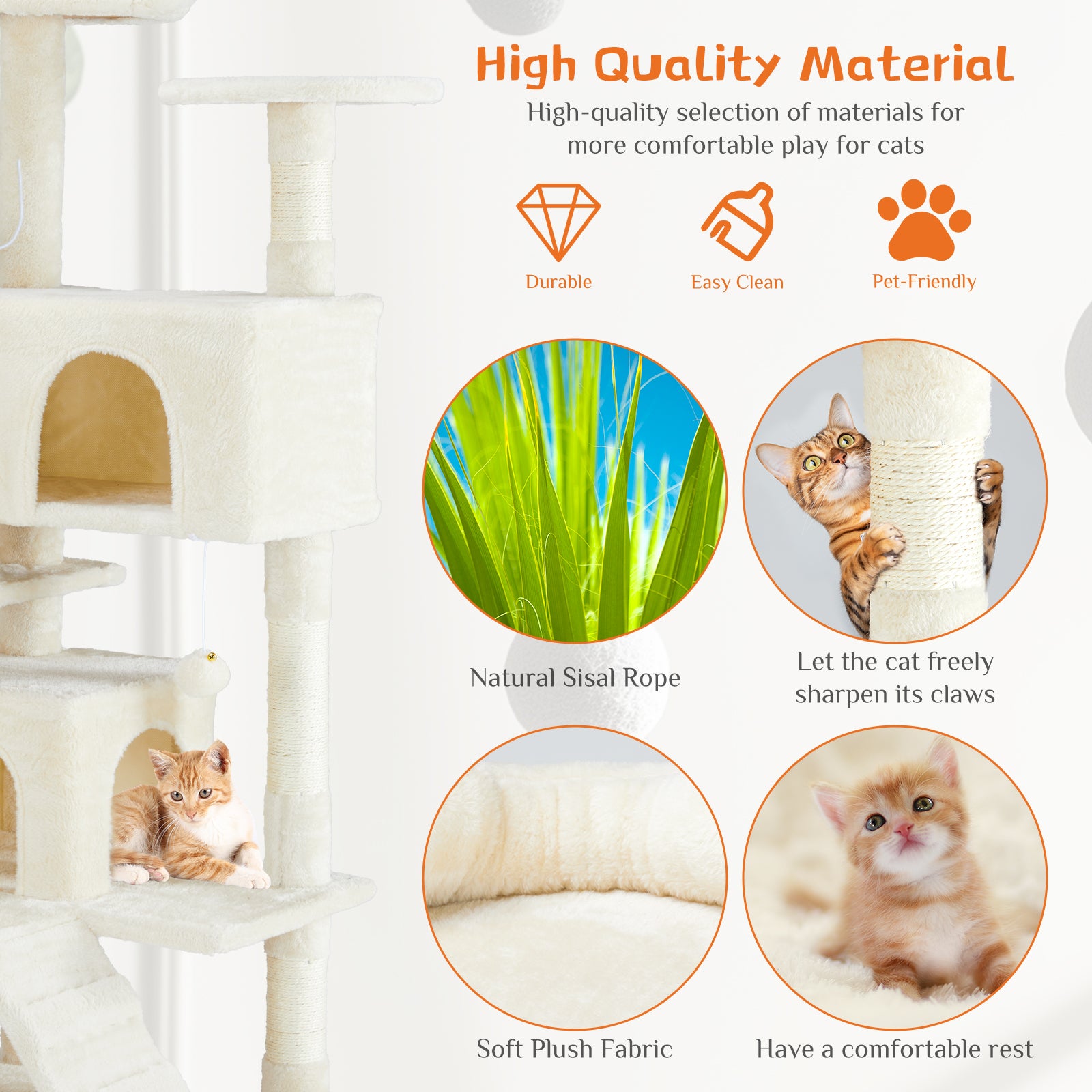 Multi Functional Cat Treehouse Cat Climbing Frame